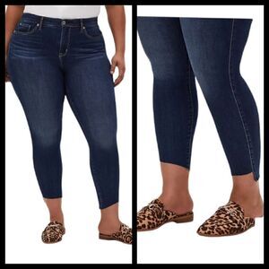 30W Torrid Sky High Skinny Jean Dark Wash Premium Comfort Step Hem Stretch Waist